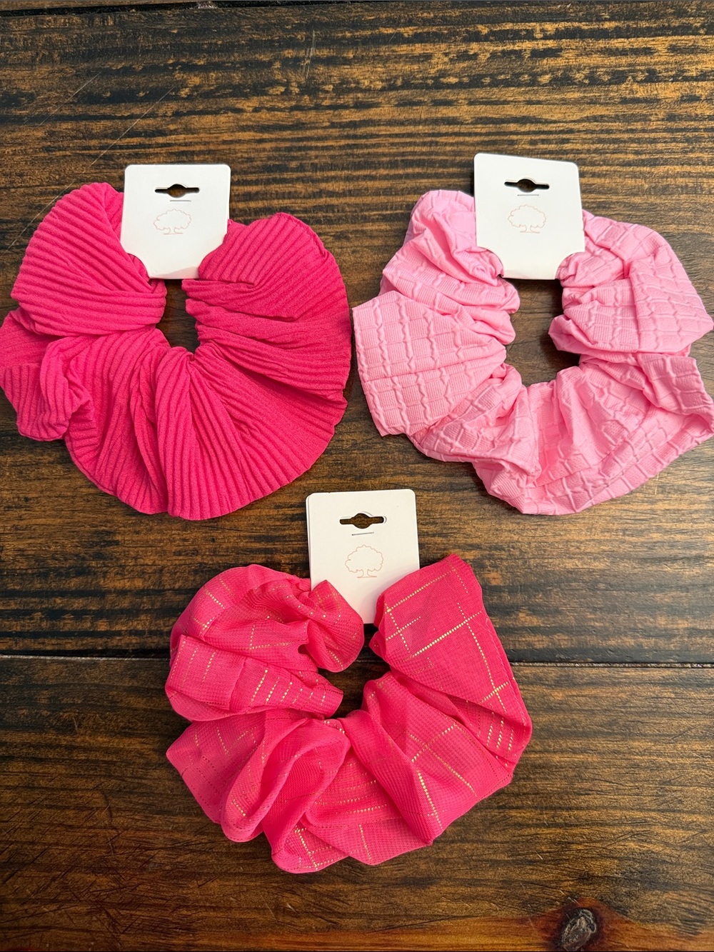 Pretty in Pink Fashion Hair Scrunchies: Variety Available (OS)